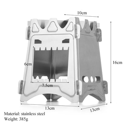 Portable Camping Stainless Steel Wood Stove 7