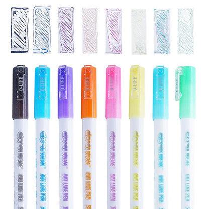 Double Line Metallic Fluorescent Pen 7