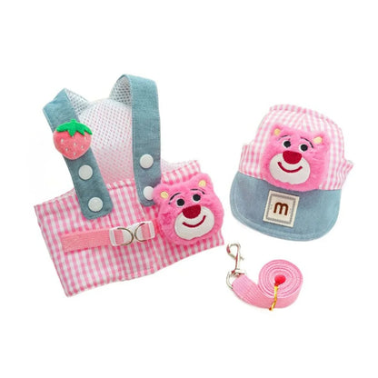 Cute Pet Outfit Set – 3-in-1 Harness, Leash & Cap 7