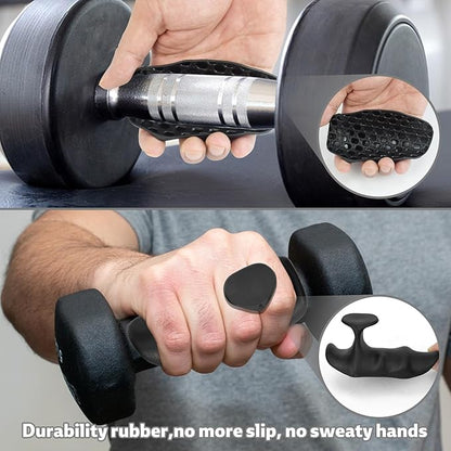 Rubber Gym Grips Fingerless Workout Gym Gloves 7