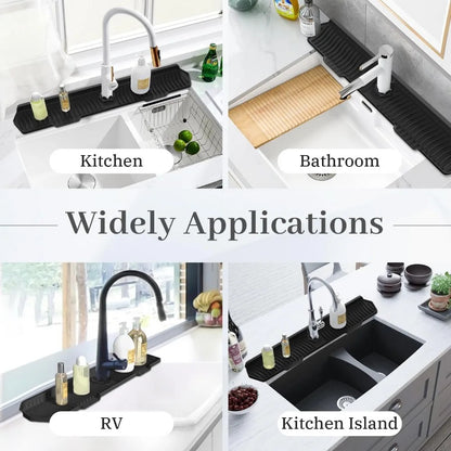 Foldable Self-Draining Faucet Splash Guard Mat 7