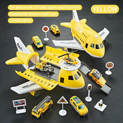 Transformable Airplane Transport Playset for Kids 7