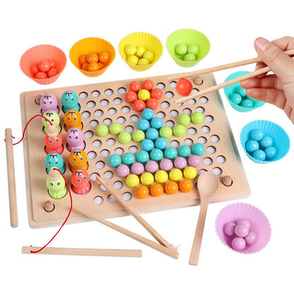 Wooden Go Games Set Dots Shuttle Beads Board Games 7