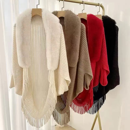 Knitted Loose Thickened Shawl Coat 7