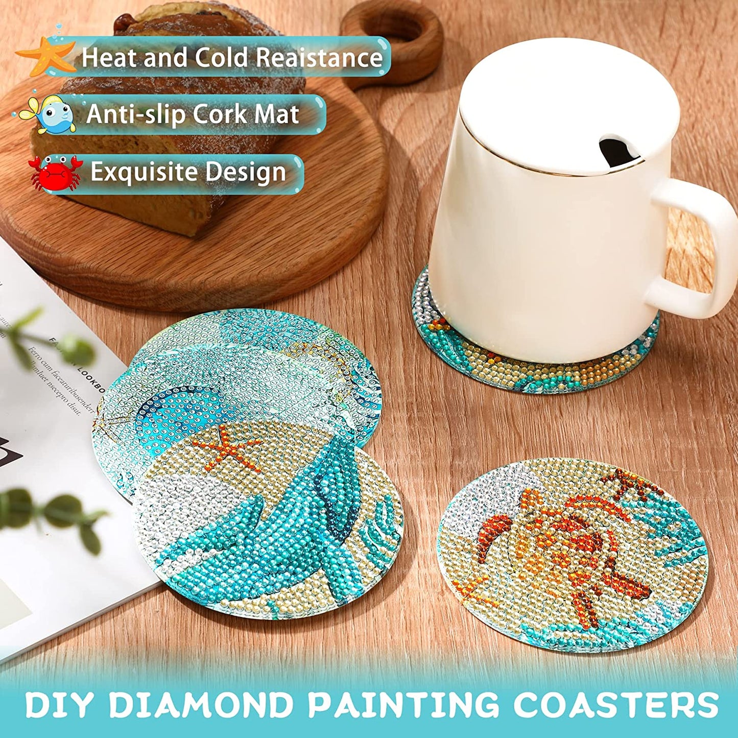 DIY MARINE DIAMOND PAINTING COASTERS 7