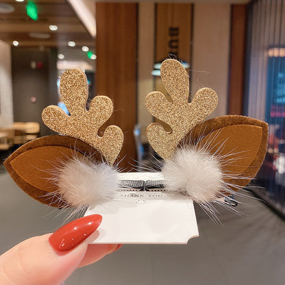Christmas Girl's Antlers Hairpin 7