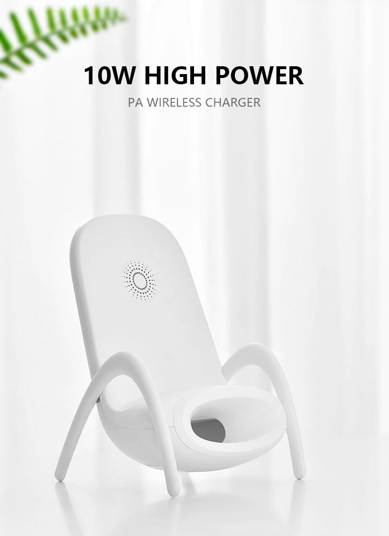 Portable Mini Chair Wireless Charger With Speaker 7