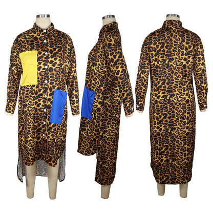 Fashion Chic Patchwork Shirt Dress 7