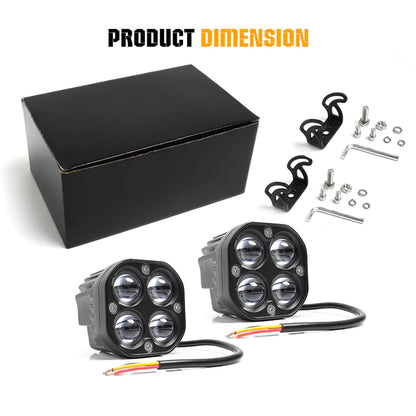 3inch Dual Beam Square Car Fog Light Pods 7