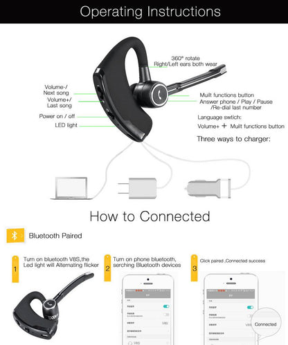 V8S Business Bluetooth Headset 7