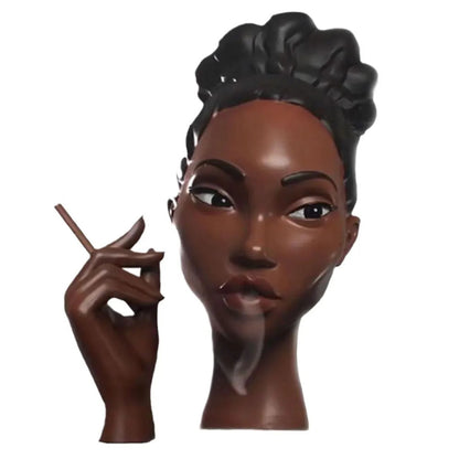 Black Woman Incense Burner – Resin Sculpture Censer for Home & Office Decoration 7