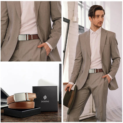 Leather Ratchet Belt With Adjustable Buckle CrackSlick 7