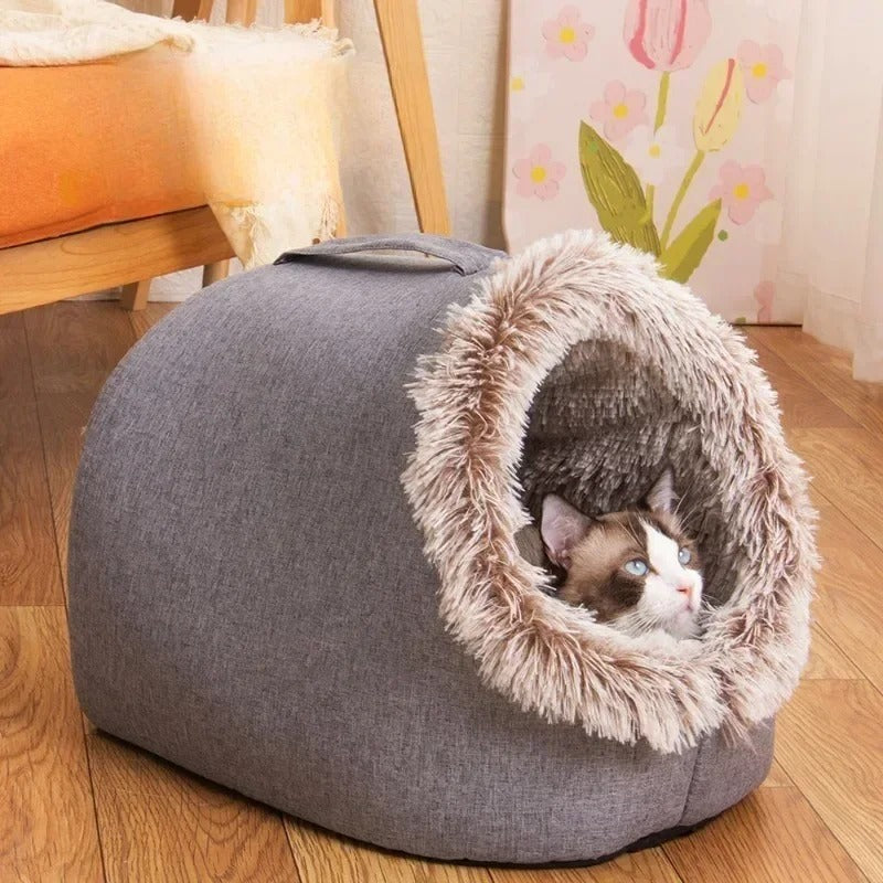 Winter Warm Pet Cave Bed 7