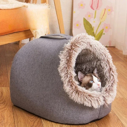 Winter Warm Pet Cave Bed 7