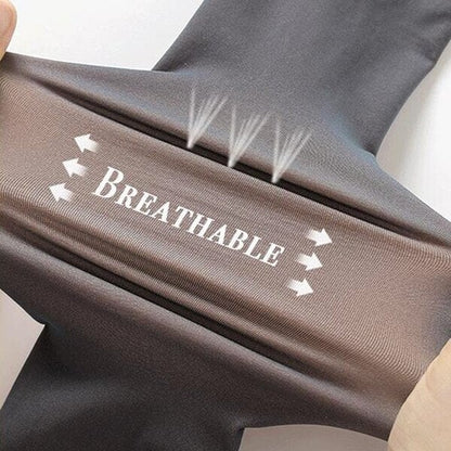 Flawless Legs Fake Translucent Warm Plush Lined Elastic Leggings 7