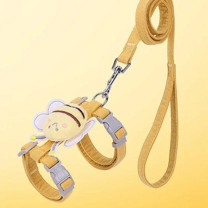 Cartoon Bee Pet Harness Leash & Collar Set 7