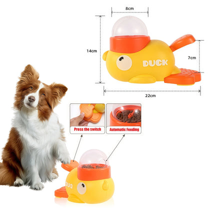 Dog Interactive Treat Dispenser Duck Toy, Food Puzzle Slow Feeder 7
