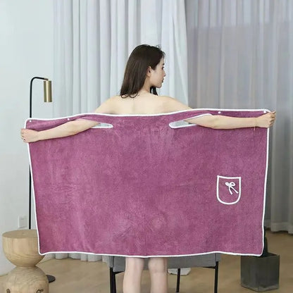 CozyWrap™ Wearable Bath Towel Dress 6