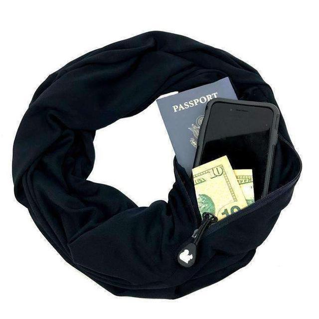 Scarf with convertible pocket 7
