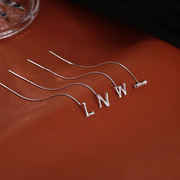 Shiny Alphabet Earrings (Pair) 7