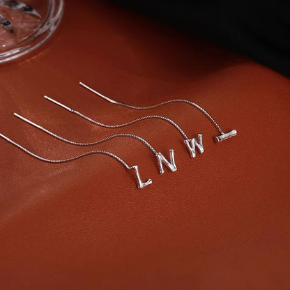 Shiny Alphabet Earrings (Pair) 7