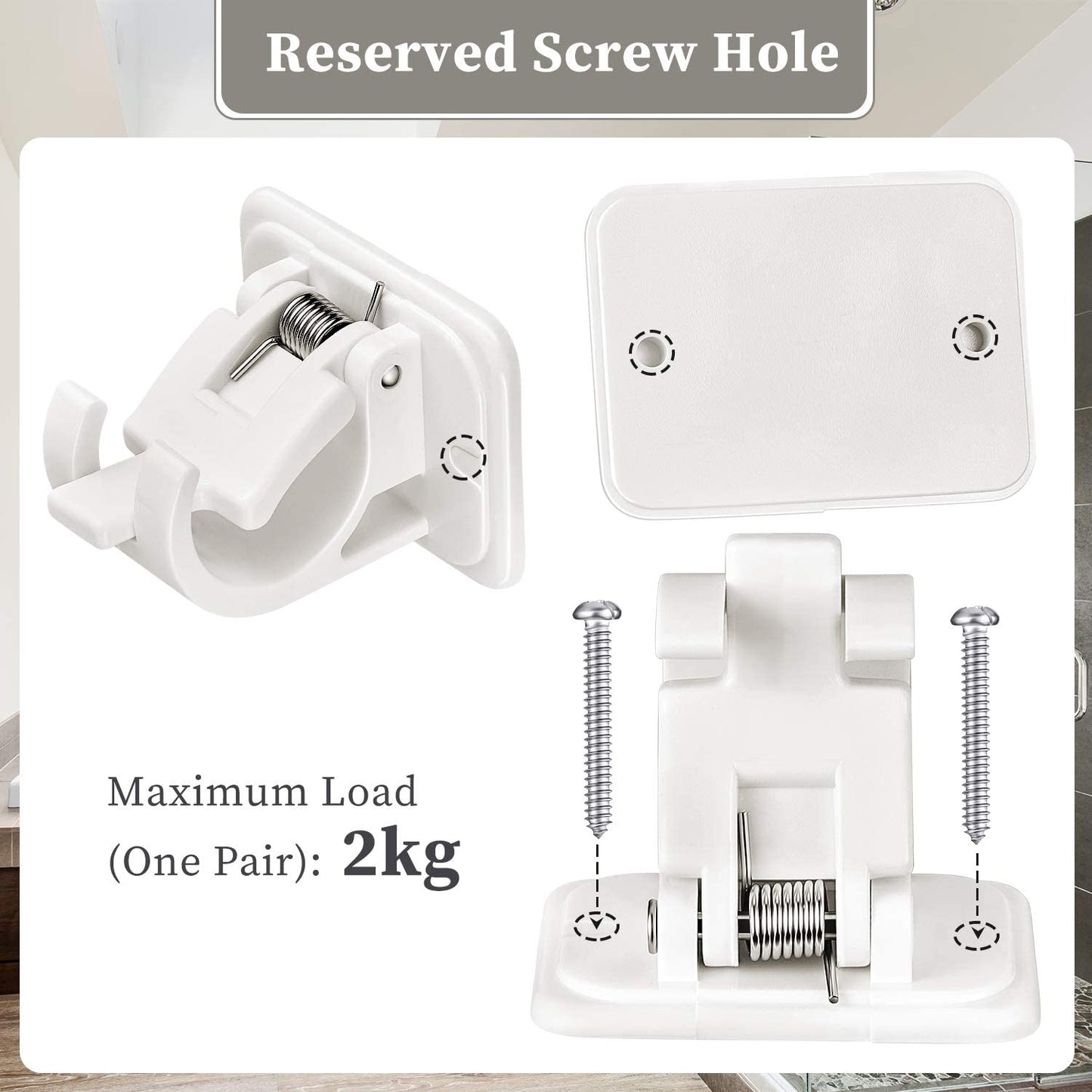Nail-free Adjustable Rod Bracket Holders 7