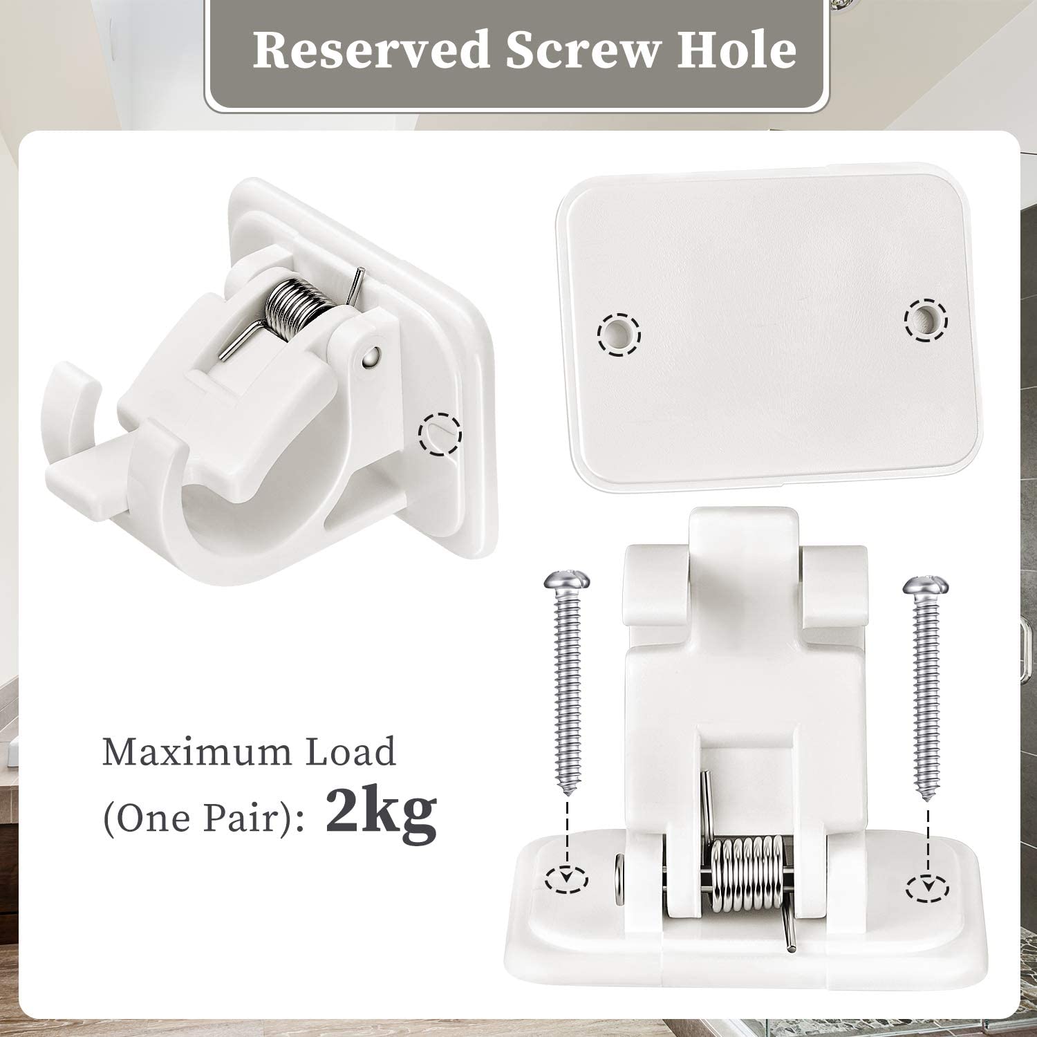 Nail-free Adjustable Rod Bracket Holders 7