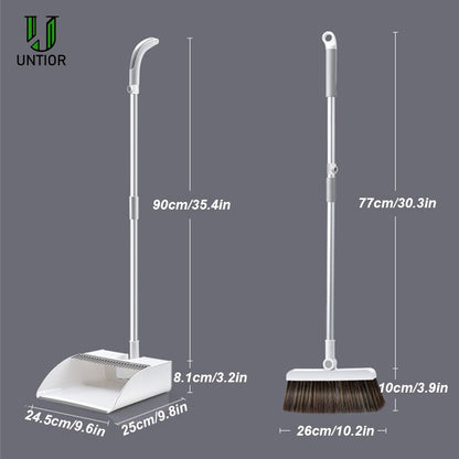 Stainless Steel Built-In Comb Rotating Broom 7