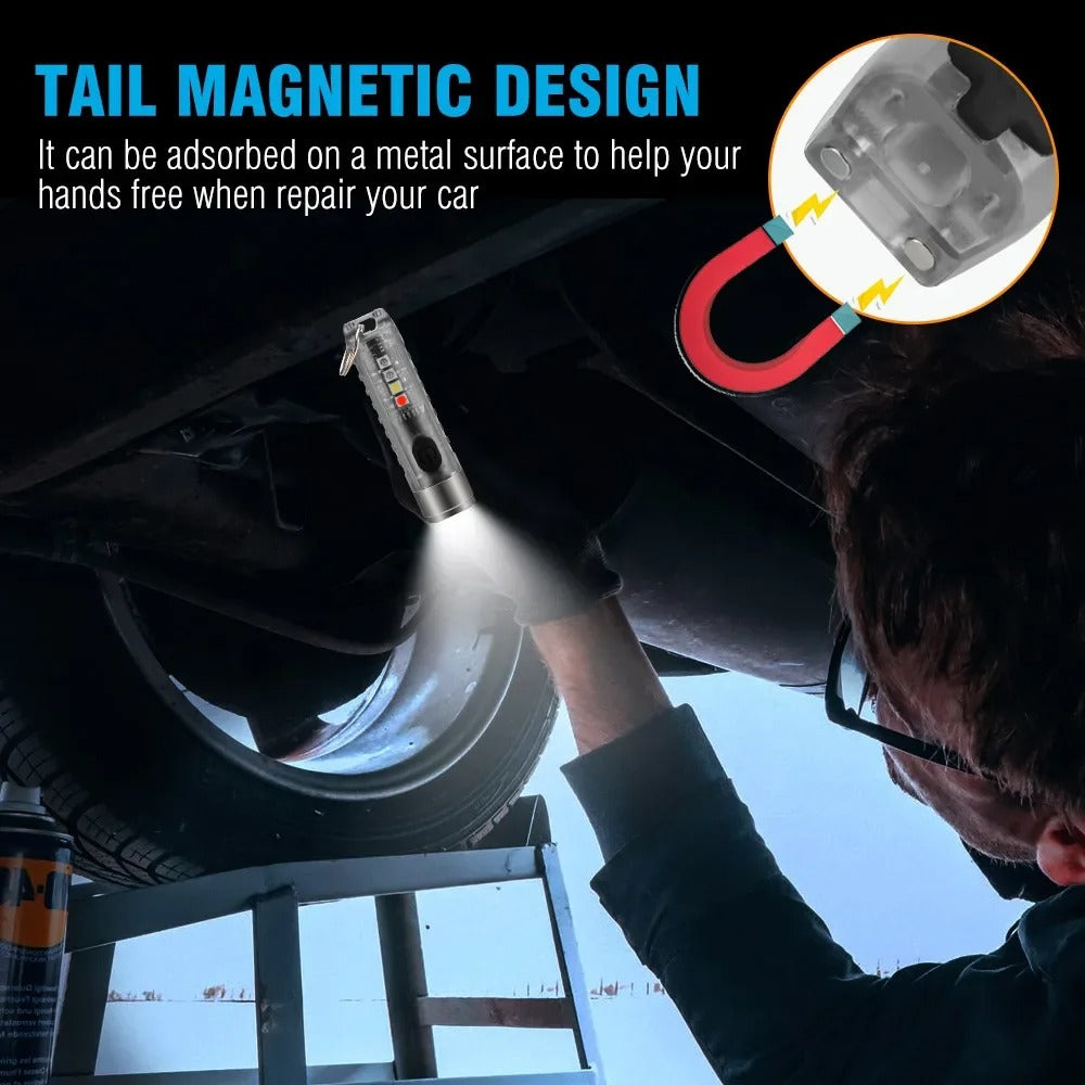 Rechargeable Mini Powerful Keychain Flashlight 7