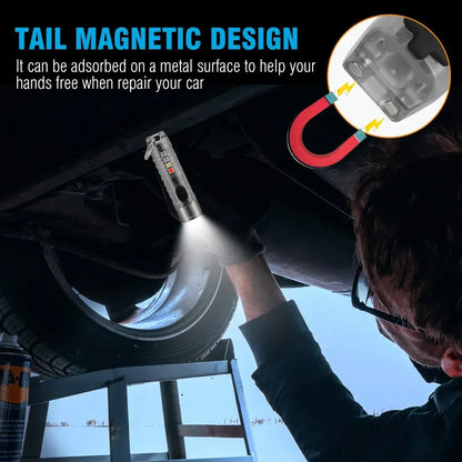 Rechargeable Mini Powerful Keychain Flashlight 7