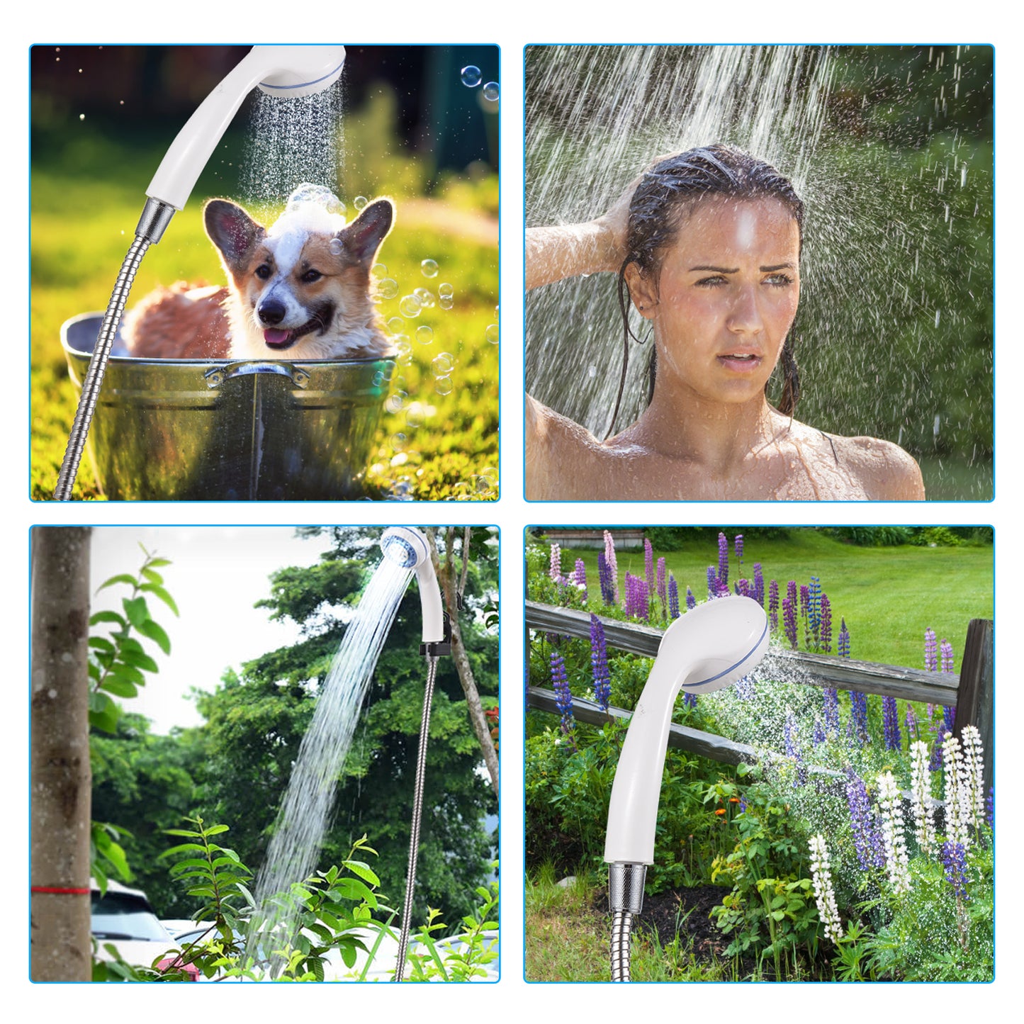 USB Rechargeable Portable Camping Outdoor Shower 7