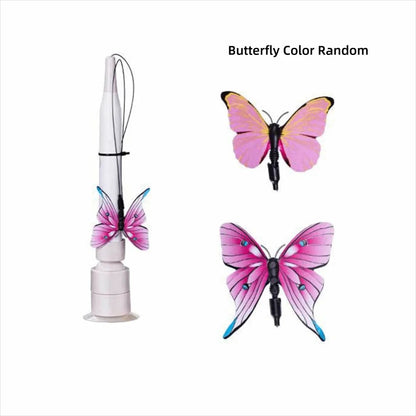 Interactive Elastic Wand Cat Toy with Butterfly Teaser 7
