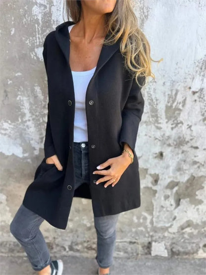 Casual Single Breasted Hooded Jacket 7