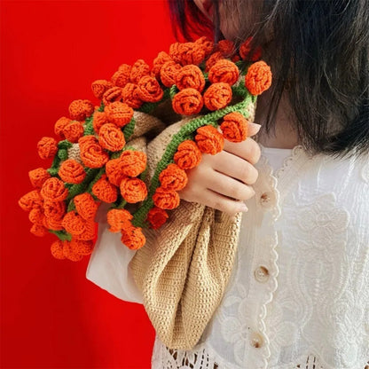 Crochet Rose Bouquet Blanket 80CM 7