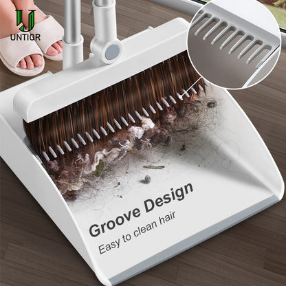 Stainless Steel Built-In Comb Rotating Broom 8