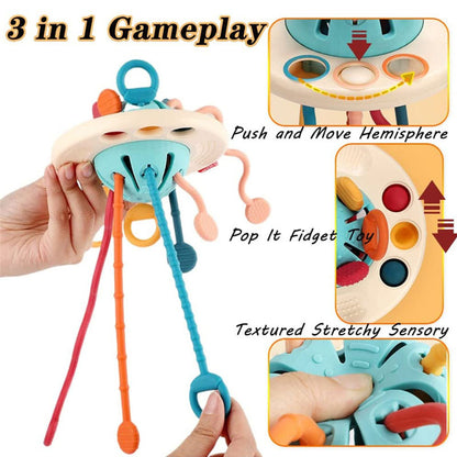 UFO Shaped Montessori Sensory Development Baby Teething Toy 8