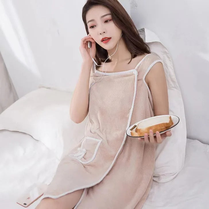 CozyWrap™ Wearable Bath Towel Dress 7