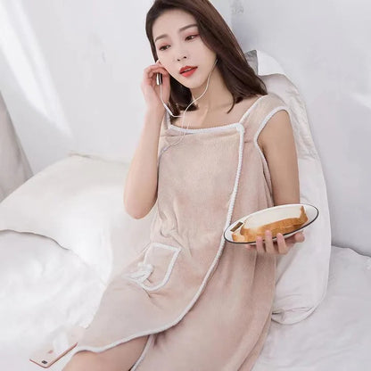 CozyWrap™ Wearable Bath Towel Dress 7