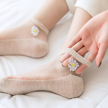 Translucent Daisy Socks (5 Pairs) 8