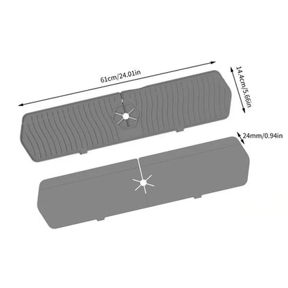 Foldable Self-Draining Faucet Splash Guard Mat 8