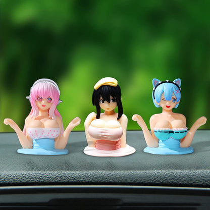 Funny Anime Chest Shaking Car Ornament 8