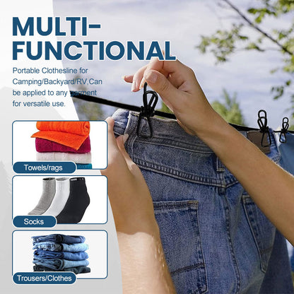 Portable Clothesline for Camping/Backyard/RV 8