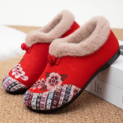 Cozy Embroidered Winter Slippers 8