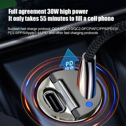 Mini Stealth USB/USB-C Car Quick Charger 8