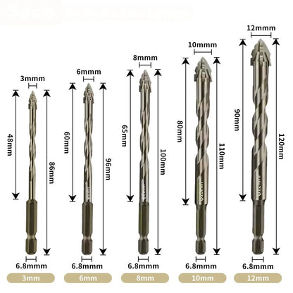 High-Performance Titanium-Coated Drill  5PCS 8
