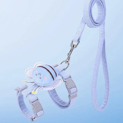 Cartoon Bee Pet Harness Leash & Collar Set 8