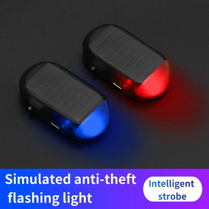 Car Anti-theft Simulation Warning Flashing Solar Light 8