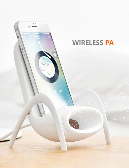 Portable Mini Chair Wireless Charger With Speaker 8