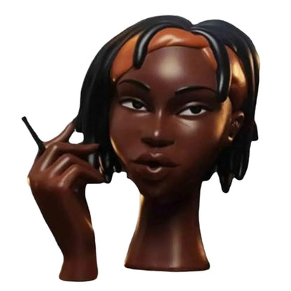Black Woman Incense Burner – Resin Sculpture Censer for Home & Office Decoration 8
