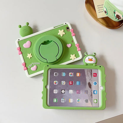 Cartoon Camera-Style Tablet Protective Case with Ring Stand 8
